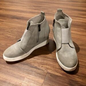 Gray Wedge Casual Sneaker Shoes
